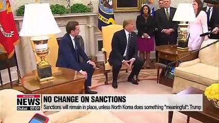 Trump says "meaningful" steps need to be taken to lift sanctions, amid hinting more summits with Kim Jong-un ahead