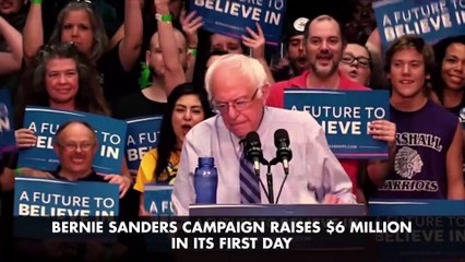 Bernie Sanders Campaign Raises $6 Million in its First Day