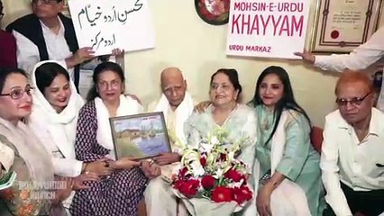 Legendary Music Director Khayyam Ji Honoured By Urdu Markaz Award