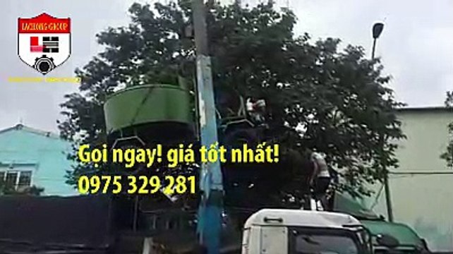 Xe trộn bê tông 9B2C bót lái trợ lực mới (xe trộn bê tông tự hành 9 bao xi măng) giá cực sốc!!!