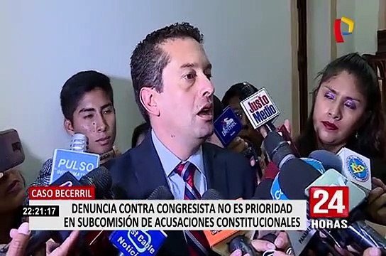 Denuncia contra Becerril no sería prioridad en Subcomisión de Acusaciones Constitucionales