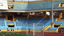 Buổi tập làm quen sân Hàng Đẫy của CLB Hà Nội trước ngày khai màn V.League 2019