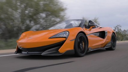 McLaren 600LT Spider in Myan Orange Driving Video