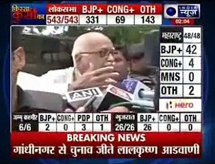 Advani congratulates Modi on impressive Vadodara poll win