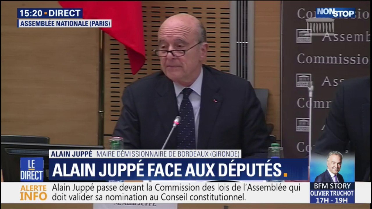 Nomination au Conseil constitutionnel; Alain Juppé estime "avoir prouvé qu'il savait cogérer au-delà des différences d'idées"