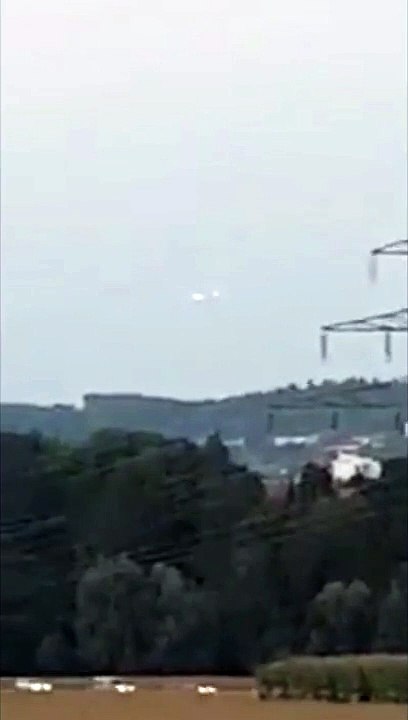 TWO LARGE UFOS appear hover then Disappear Germany feb 7 2019