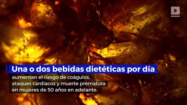 Bebidas dietéticas vinculadas a accidentes cerebrovasculares y ataques cardíacos