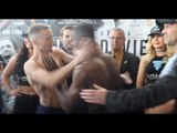 HEATED TEMPERS FLARE!!!  - JOSH TAYLOR & OHARA DAVIES PULLED APART AS PAIR CLASH AT WEIGH-IN!!