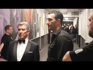 WLADIMIR KLITSCHKO ARRIVES AT MANCHESTER ARENA FOR JOSHUA v MOLINA