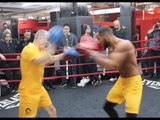 CHUNKY EXPLOSIVE! - JAMES DeGALE (IN BROOKLYN) - FULL PADWORK WITH JIM McDONNELL / JACK v DeGALE