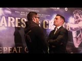 JORGE LINARES v ANTHONY CROLLA (II) - HEAD TO HEAD @ MANCHESTER PRESS CONFERENCE / LINARES v CROLLA