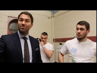 TKO! - DAVE ALLEN (WITH EDDIE HEARN) PUMMELS LUKASZ 'THE PLUMBER' INSIDE FIRST ROUND IN HULL.