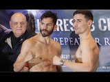 BRILLIANT! JORGE LINARES v ANTHONY CROLLA - OFFICIAL WEIGH IN & HEAD TO HEAD / REPEAT OR REVENGE