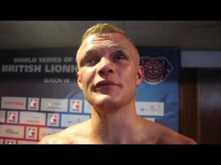 CALLUM FRENCH REACTS TO POINTS WIN IN FIRST EVER BRITISH LION HEART WSB CONTEST