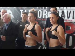 CHANTELLE CAMERON v BOJANA LIBISZEWSKA - OFFICIAL WEIGH-IN & FACE OFF / TAYLOR v DAVIES