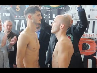 JASON EASTON v STEVE JAMOYE - OFFICIAL WEIGH IN & FACE OFF / TAYLOR v DAVIES UNDERCARD