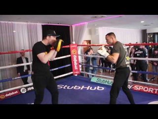 LET'S GET SERIOUS! - STEVE 'SERIOUS' BROGAN WORKS THE PADS AHEAD OF REMATCH WITH HENRY JANES