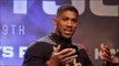 ANTHONY JOSHUA **POST WEIGH IN** REFUSES TO GIVE PREDCITION AS HE LOOKS TO SIMPLIFY FIGHT