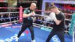 GO ON FUNTIME! - FRANKIE GAVIN SHOWS OFF HIS PAD WORK AS HE AIMS TO TAME 'THE LION' RENALD GARRIDO