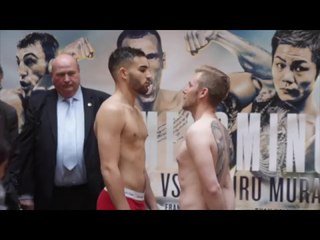 AARON LOVELL v LIAM RICHARDS - OFFICIAL WEIGH IN & HEAD TO HEAD / THE HOMECOMING