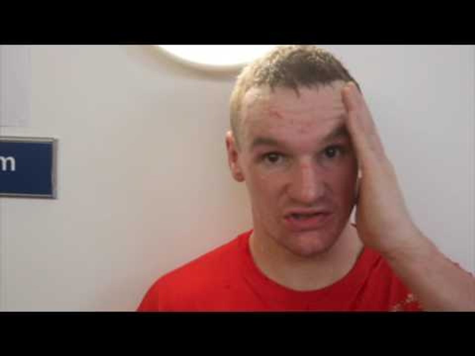 INTRODUCING "THE MUMMYS BOY'- SEAN McGLINCHEY TO THE iFL TV VIEWERS IN BELFAST **POST FIGHT**