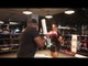 WISE GUYS!- DON CHARLES TAKES FRANK BUGLIONI THROUGH HIS PACES - AS HE SMASHES THE BOXING PAD STICKS