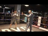 GO ON TRIPLE B! -REECE BARRY BOMBER BELLOTTI SHOWS HIS SPEED & SKILLS ON THE PADS WITH JIM McDONNELL