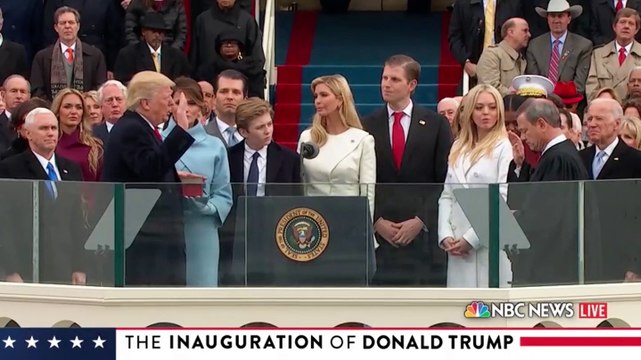Donald Trump Takes the Oath of Office at His Inauguration
