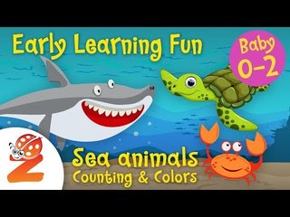 Early Learning Fun #5  Sea Animals 2 | Counting & Colors