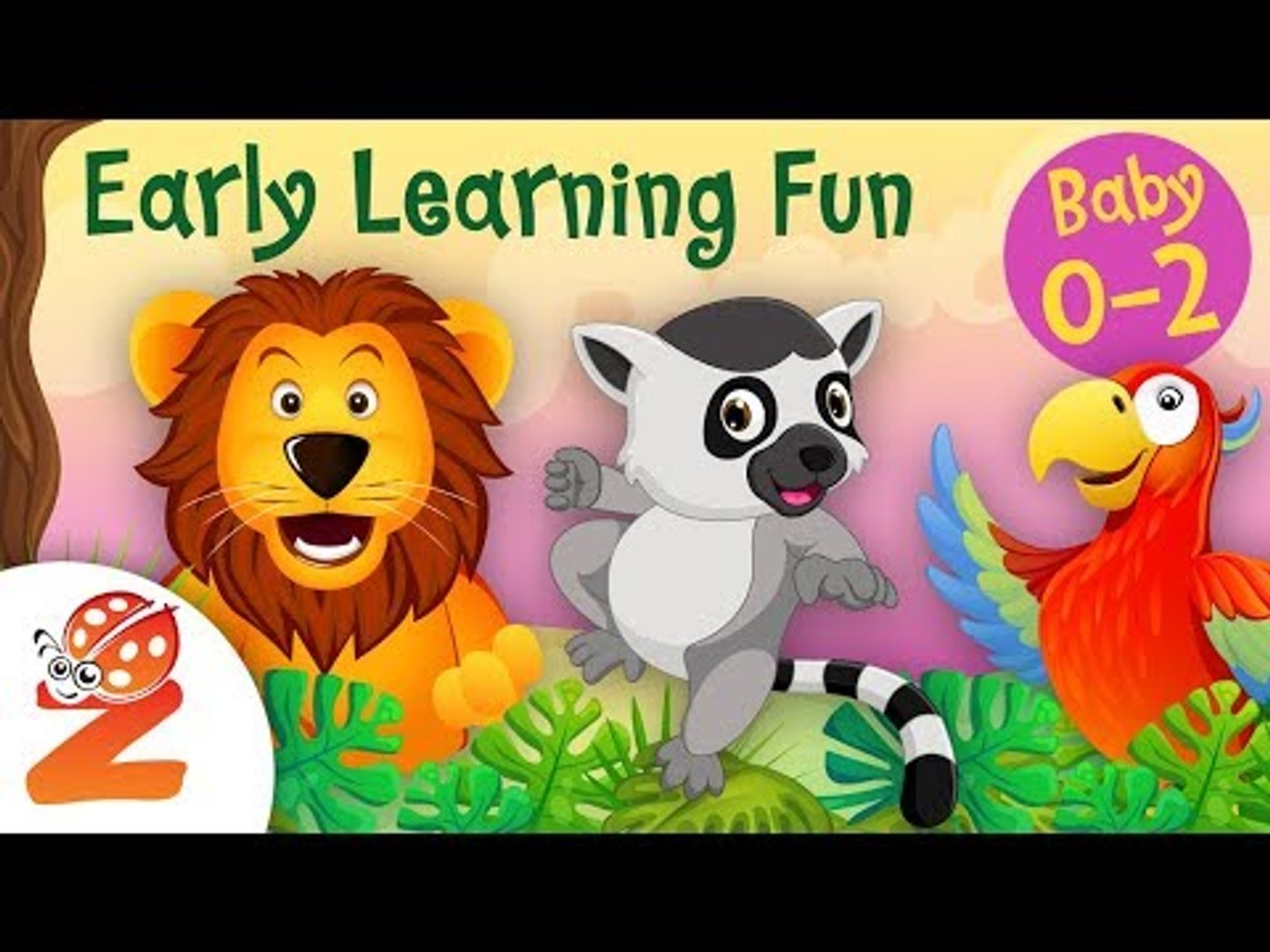 ⁣Early Learning Fun #8 Jungle Animals and their Sounds  Counting & Colors | Educational