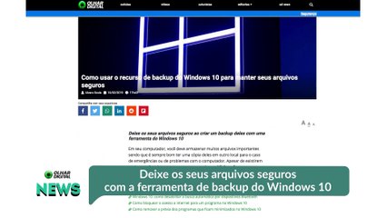 Deixe os seus arquivos seguros com a ferramenta de backup do Windows 10