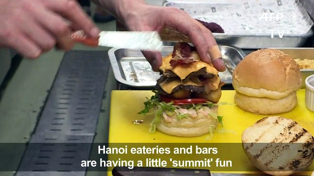 Burgers and booze in honour of Kim, Trump at Hanoi summit