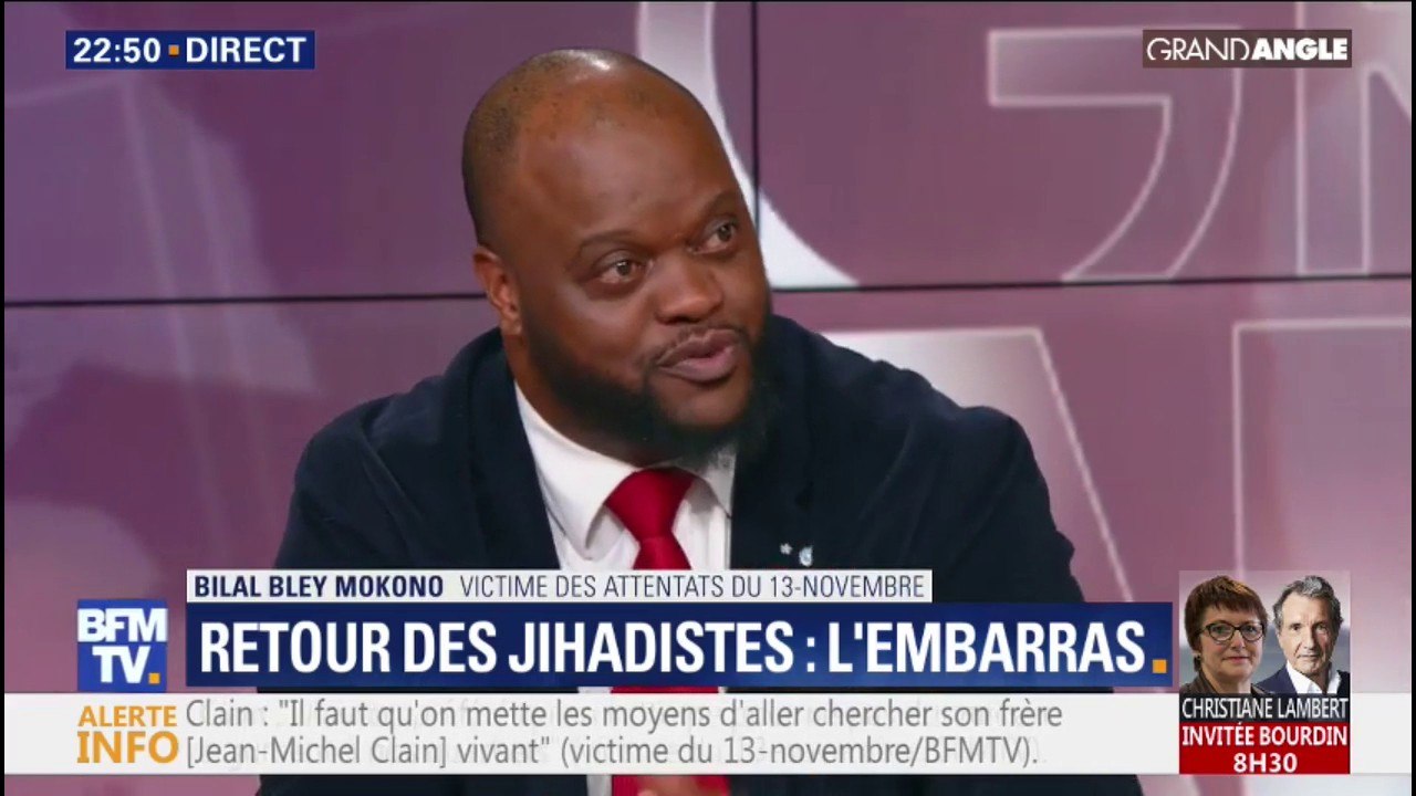 L'émotion de Bilal Bley Mokono, victime des attentats du 13-Novembre: "Fabien Clain, on aurait préféré l'avoir vivant"