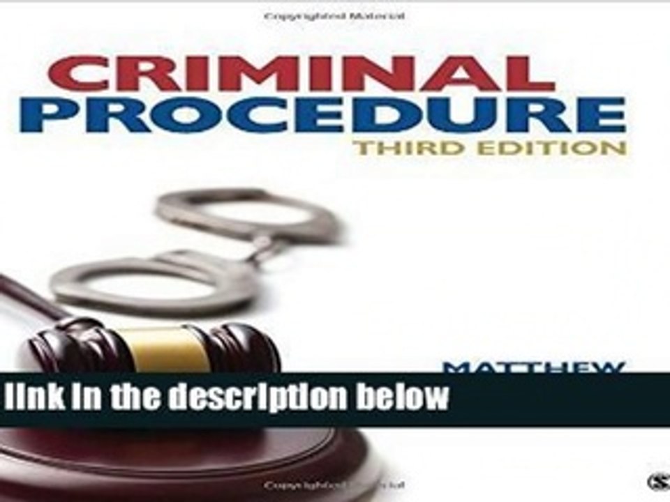 Criminal Procedure by Matthew Lippman