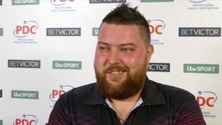 Michael Smith after his win over Ian White at the BetVictor Masters.