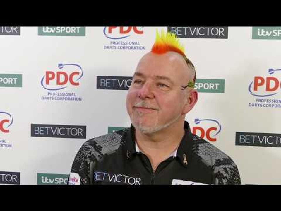 Peter Wright after his 10-9 win over Adrian Lewis | BetVictor Masters 2019
