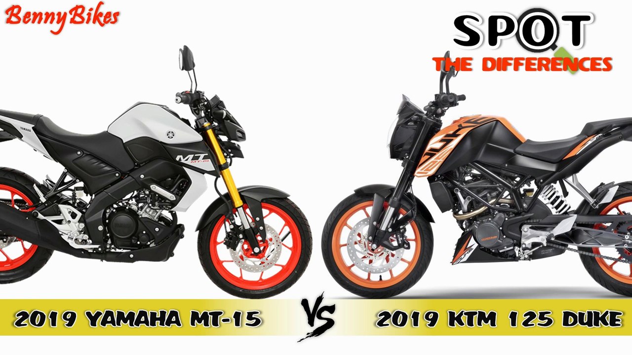 2019 Yamaha MT 15 ABS Vs 2019 KTM 125 Duke ABS | All New Yamaha MT-15 | KTM  Duke 125 | MT-15 - video Dailymotion