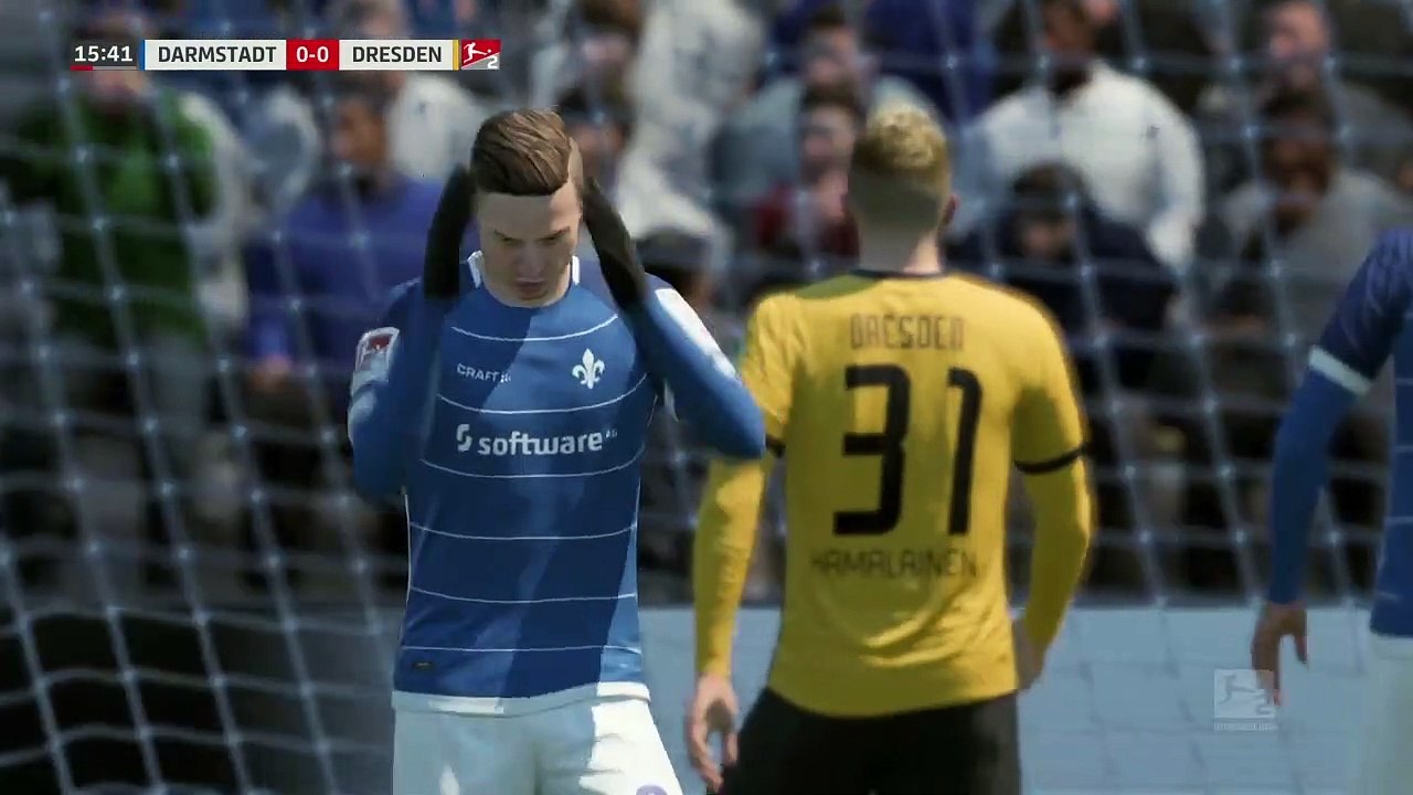 German 2 Bundesliga - Dynamo Dresden @ SV Darmstadt - FIFA 19 Simulation Full Game 23/2/19