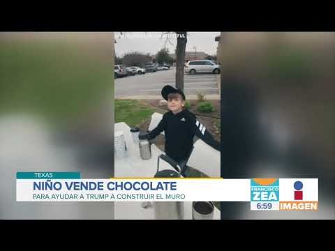 Niño vende chocolate para ayudar a Trump a construir el muro fronterizo | Noticias con Paco Zea