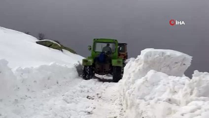 Konya’da karla kaplanan dağ yolları ulaşıma açılıyor