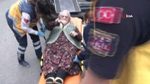Yangında mahsur kalan yaşlı kadını itfaiye ekipleri kurtardı