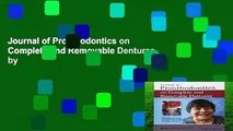 Journal of Prosthodontics on Complete and Removable Dentures by