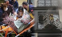 Yangında mahsur kalan yaşlı kadını itfaiye kurtardı