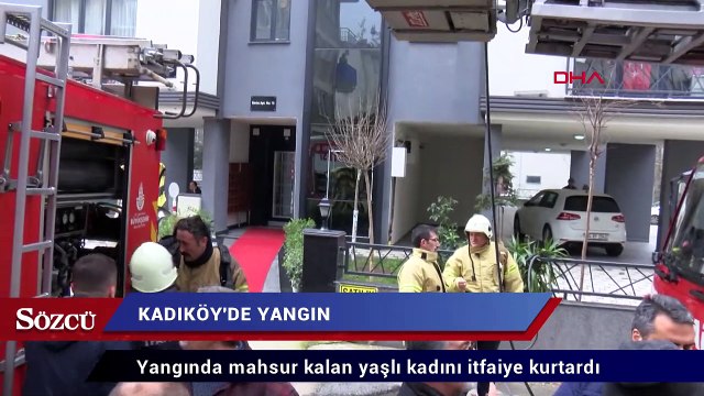 Yangında mahsur kalan yaşlı kadını itfaiye kurtardı