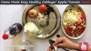 How To Make Salad With Fresh Cabbage Tomato Apple Fresh Fruit Vegetable Salad