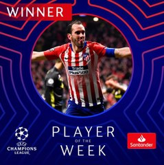 Şampiyonlar Ligi'nde Haftanın Futbolcusu Diego Godin