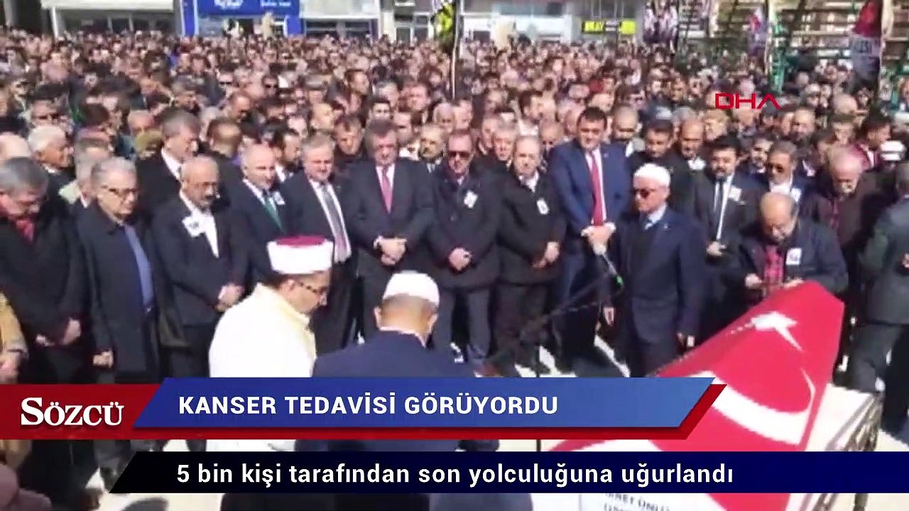 Eski Bakan Fikret Ünlü'yü 5 bin kişi son yolculuğuna uğurladı