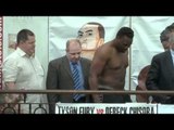 Tyson Fury v Dereck Chisora weigh-in footage for iFILM LONDON / THE BIG BRAWL.