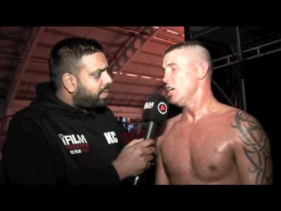 TRAVIS DICKENSON POST FIGHT INTERVIEW FOR iFILM LONDON / DICKINSON v