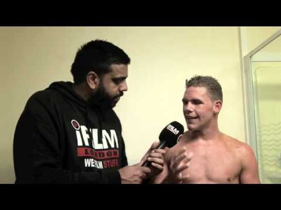 BILLY JOE SAUNDERS POST-FIGHT INTERVIEW FOR iFILM LONDON / SAUNDERS v PRYCE